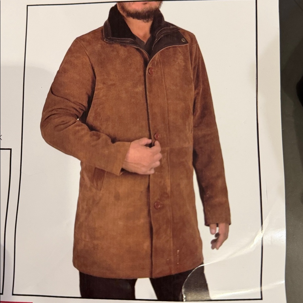 Laverapelle Men's SHERIFF WALT (ROBERT TAYLOR) COW SUEDE LEATHER COAT - Picture 3 of 13